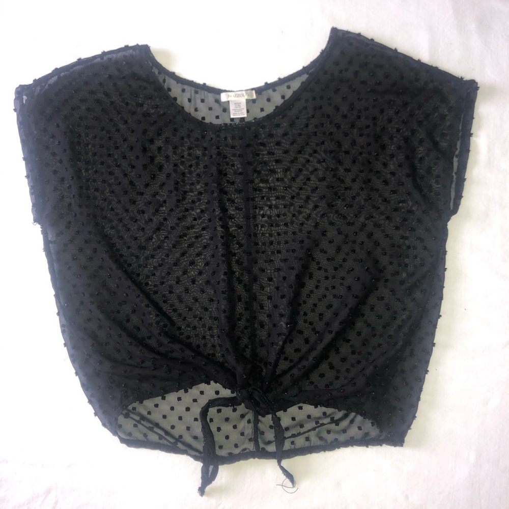 sheer black shirt